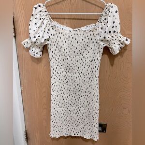 Floral shirred cottagecore dress, women’s small